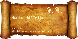 Huska Mónika névjegykártya